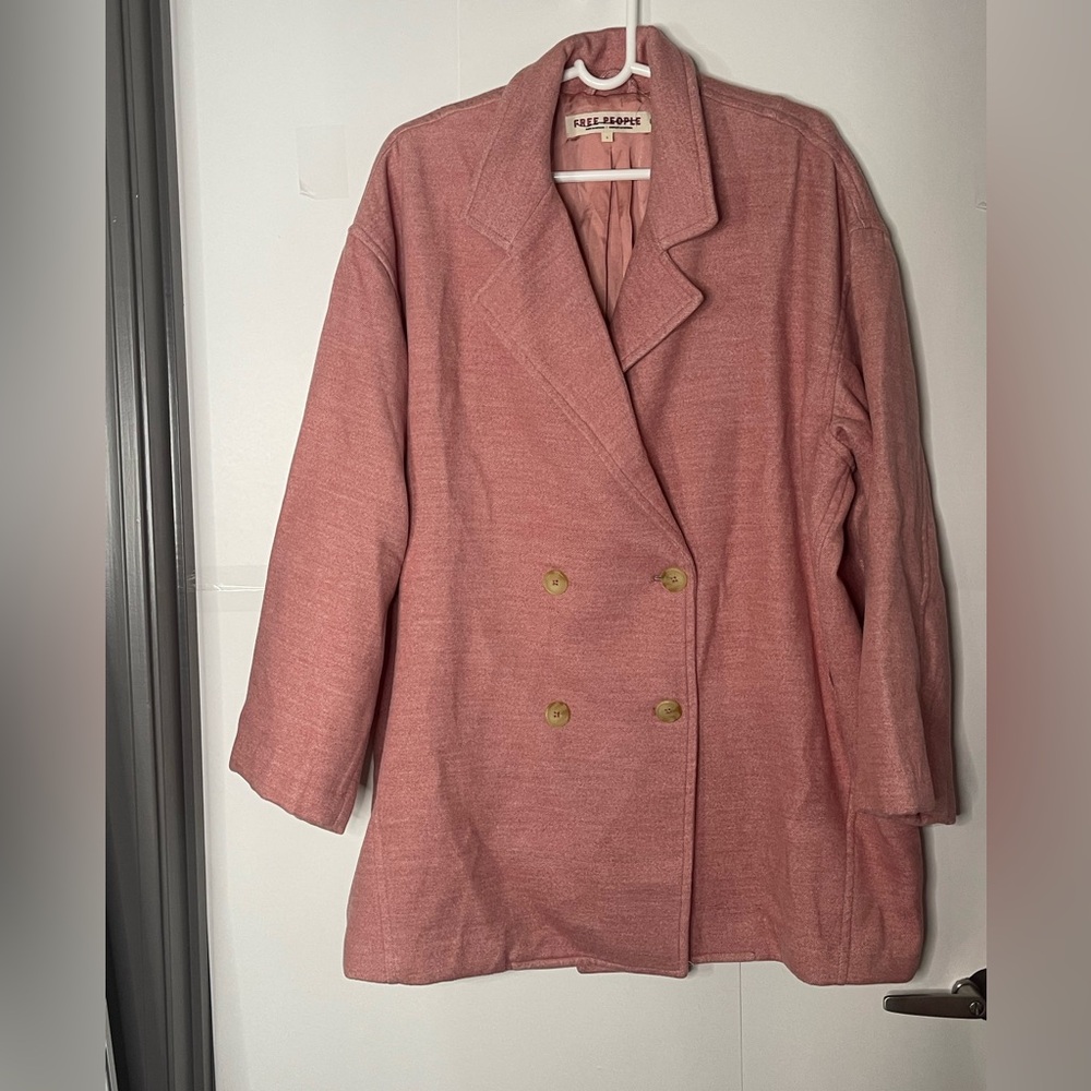 Free People Rose Double-Breasted Blazer